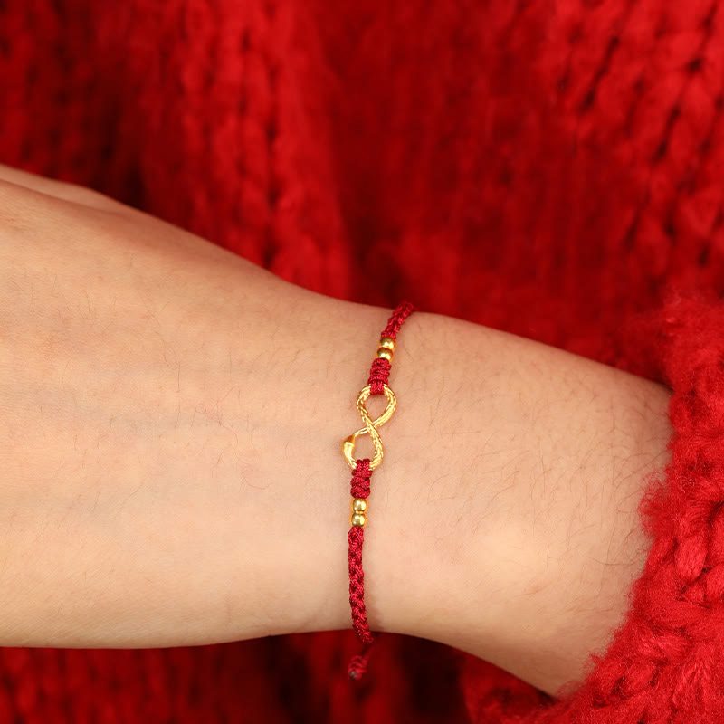 KarmaRipple's 999 Gold Year of the Snake Eternal Endless Weave Infinity Handmade Fortune Bracelet p17
