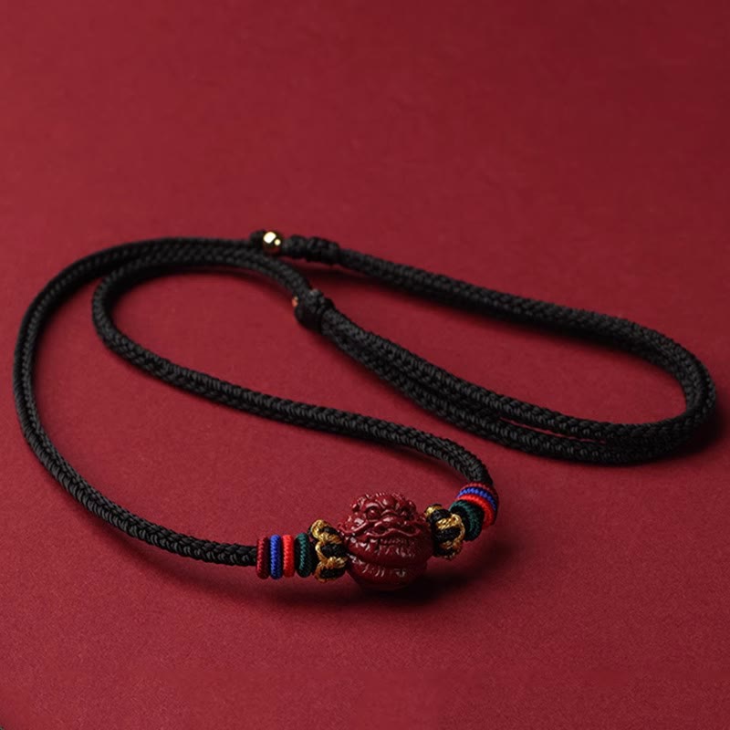 KarmaRipple's Cinnabar Chinese Zodiac Black String Blessing Pendant Pendants p5