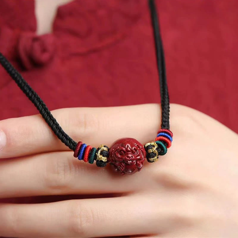 KarmaRipple's Cinnabar Chinese Zodiac Black String Blessing Pendant Pendants p21