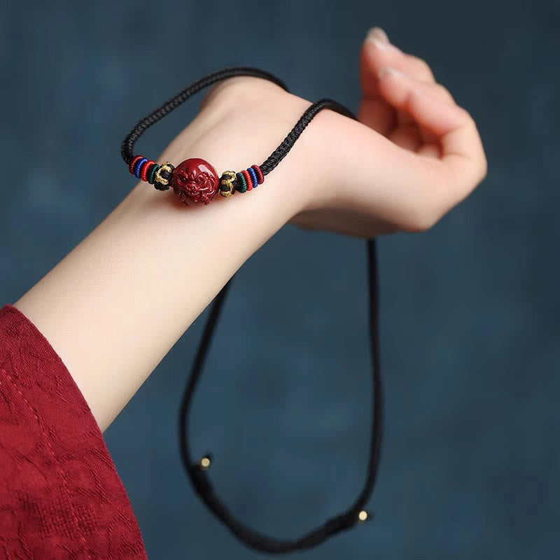 KarmaRipple's Cinnabar Chinese Zodiac Black String Blessing Pendant Pendants p22