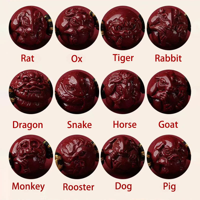 KarmaRipple's Cinnabar Chinese Zodiac Black String Blessing Pendant Pendants p13