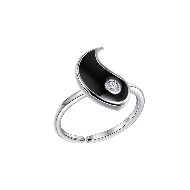 KarmaRipple's Yin Yang Titanium Steel Cuff Balance Pair Ring p9
