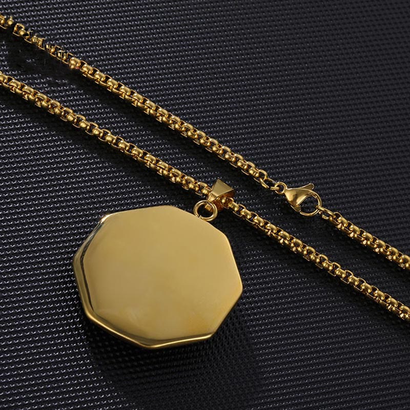 KarmaRipple's Titanium Steel Bagua Yin Yang Pattern Balance Pendant Necklace p4