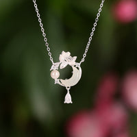 Collier avec pendentif en argent sterling 925 et perle en oxyde de zirconium, jade Hetian de KarmaRipple