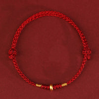 Bracelet de cheville tissé en or 999 de KarmaRipple, petit bijou de protection porte-bonheur
