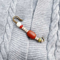 Broche d'équilibre calme en agate Bodhi Seed de KarmaRipple