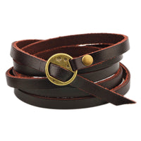Bracelet de confiance en cuir multicouche vintage de KarmaRipple