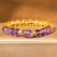 Bracelet de prospérité Pixiu en citrine et améthyste de KarmaRipple