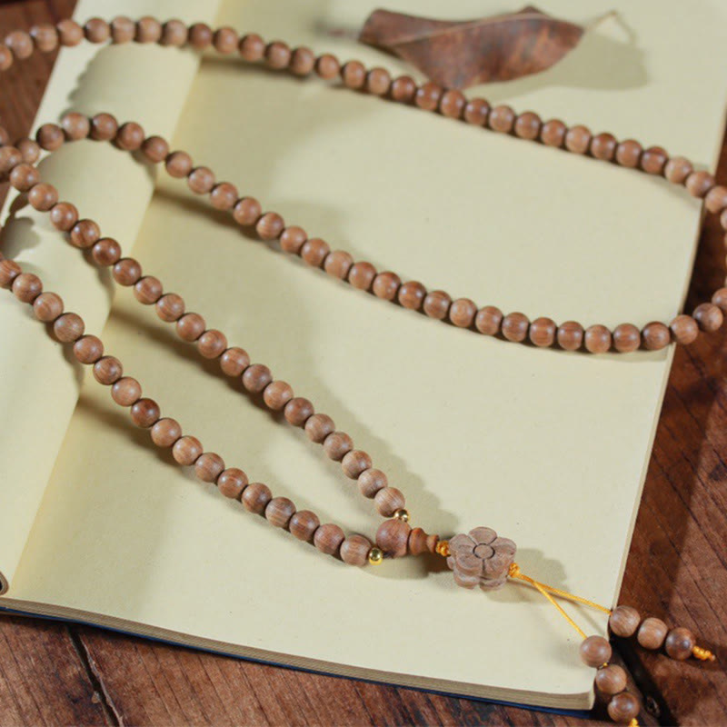 KarmaRipple's Sandalwood Plum Blossom Talisman Balancing Mala Bracelet p3
