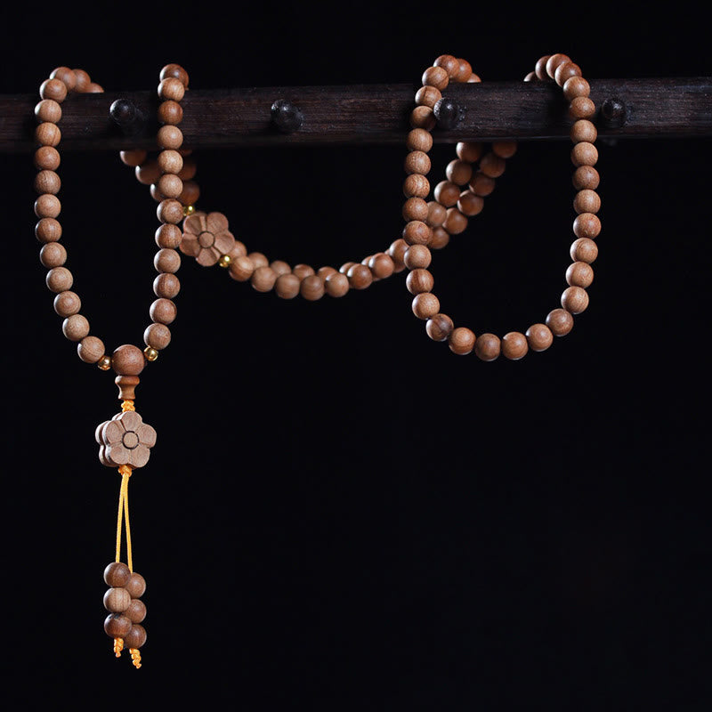 KarmaRipple's Sandalwood Plum Blossom Talisman Balancing Mala Bracelet p1