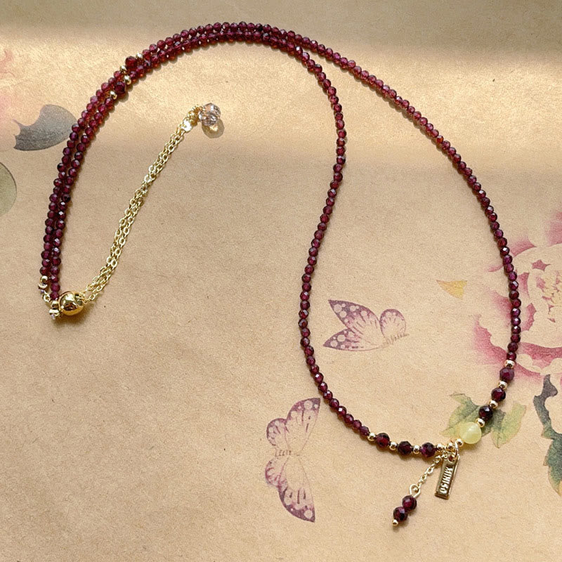 KarmaRipple's Small Authentic Garnet Passion Triple Wrap Bracelet p6