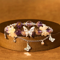 Bracelet de sagesse authentique à fleurs de papillons fantômes violets de KarmaRipple