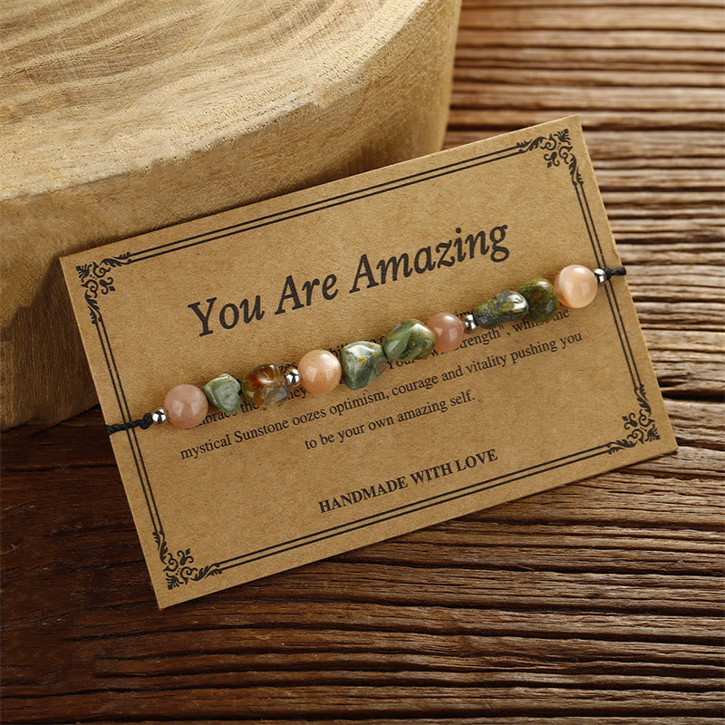 KarmaRipple's You Are Amazing Rhyolite Sun Stone'sitive Bracelet p3