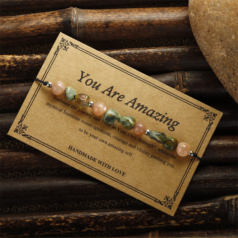 KarmaRipple's You Are Amazing Rhyolite Sun Stone'sitive Bracelet p4