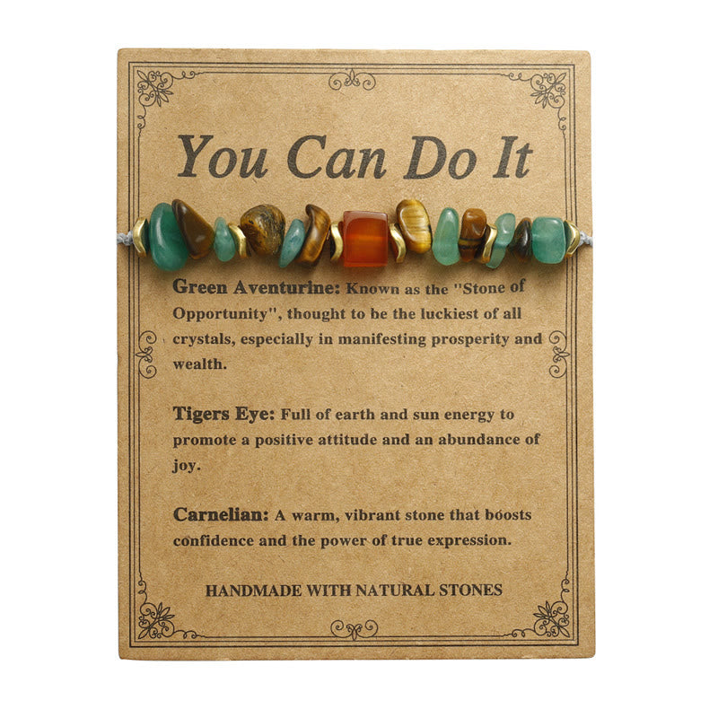 KarmaRipple's You Can Do It Green Aventurine Tiger Eye Carnelian Fortune Bracelet p7