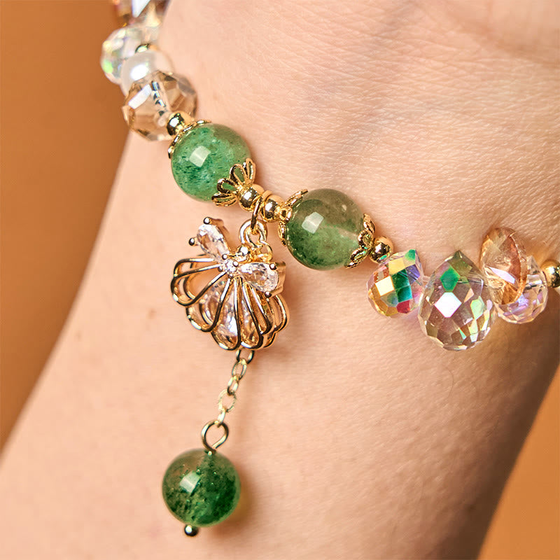 KarmaRipple's Authentic Strawberry Quartz Pearl Shell Positive Bracelet p16