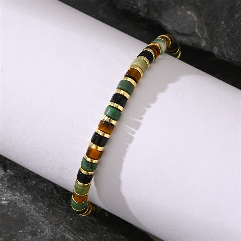KarmaRipple's Authentic Hematite Tiger Eye Stones Support Bracelet p5