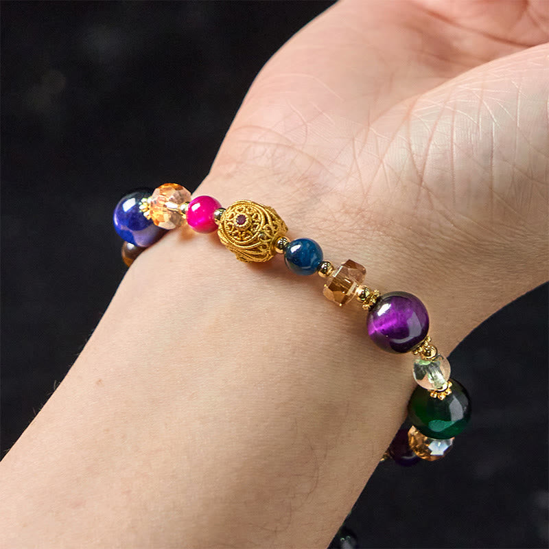 KarmaRipple's Authentic Colored Tiger Eye Stone Weight Balance Bracelet p6