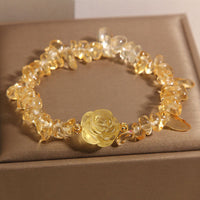 Bracelet de plaisir authentique en perles irrégulières de citrine de KarmaRipple