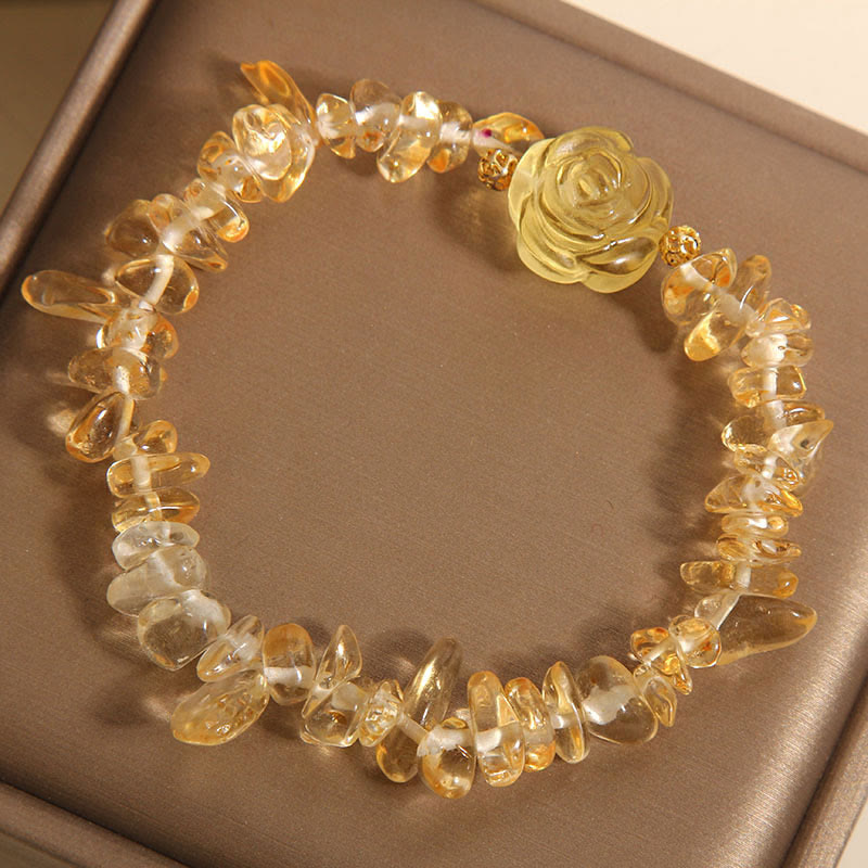 KarmaRipple's Authentic Citrine Irregular Bead Petals Pleasure Bracelet p3