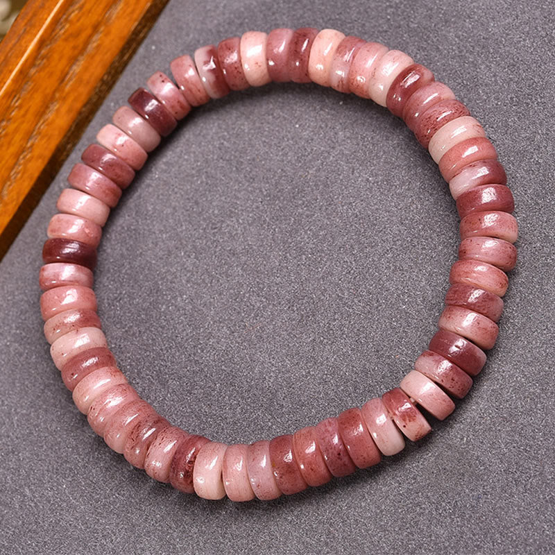 KarmaRipple's Authentic Tibetan Camel Bone Purple Blood Beadwork Keep Away Evil Spirits Bracelet p1