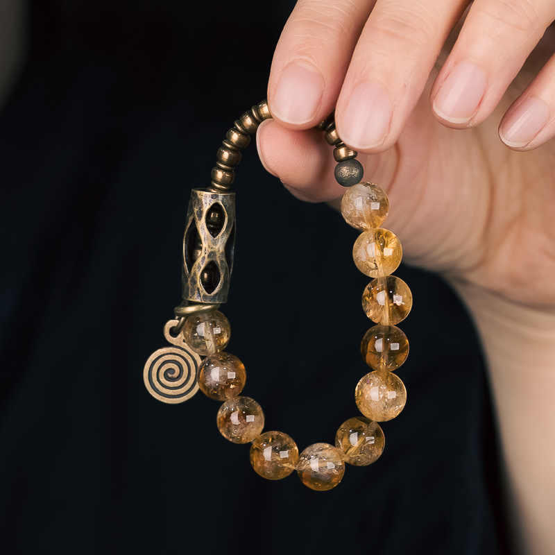 KarmaRipple's Daily Retro 10mm Citrine Beadwork Protection Bracelet p11