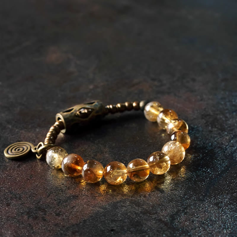 KarmaRipple's Daily Retro 10mm Citrine Beadwork Protection Bracelet p5