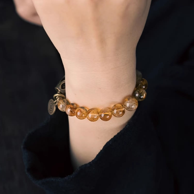 KarmaRipple's Daily Retro 10mm Citrine Beadwork Protection Bracelet p15