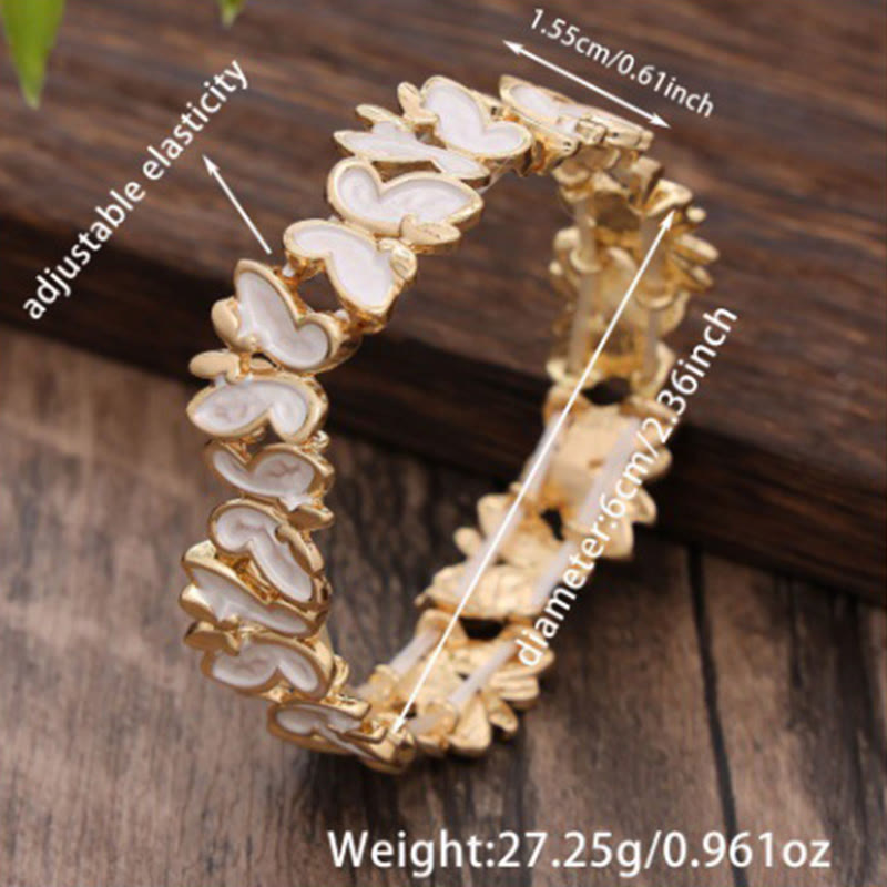 KarmaRipple's Colorful Butterfly Freedom Alloy Elastic Bracelet Bangle p8
