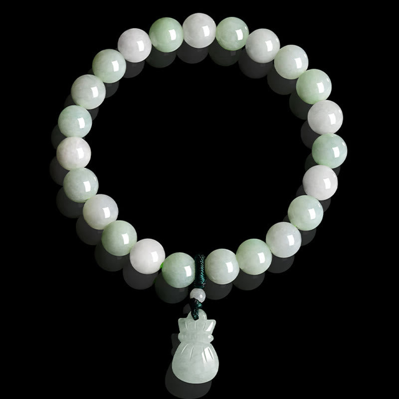 KarmaRipple's Authentic Jade Money Bag Talisman Fortune Bracelet p2