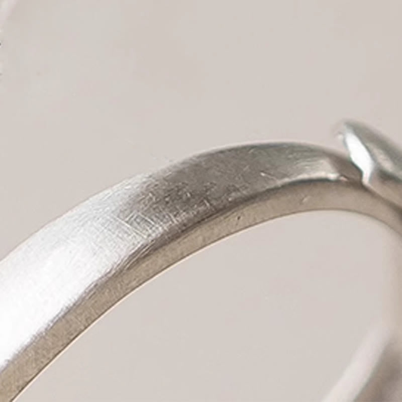 KarmaRipple's Authentic 925 Sterling Silver Silver Sheen Obsidian Adjustable Protection Ring p6