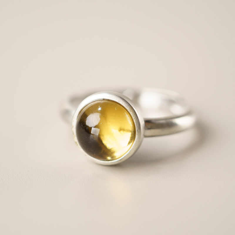 KarmaRipple's Authentic 925 Sterling Silver Citrine Adjustable Protection Ring p2