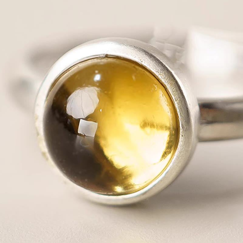 KarmaRipple's Authentic 925 Sterling Silver Citrine Adjustable Protection Ring p11