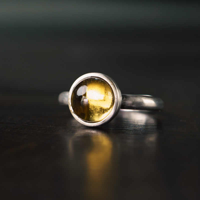 KarmaRipple's Authentic 925 Sterling Silver Citrine Adjustable Protection Ring p1