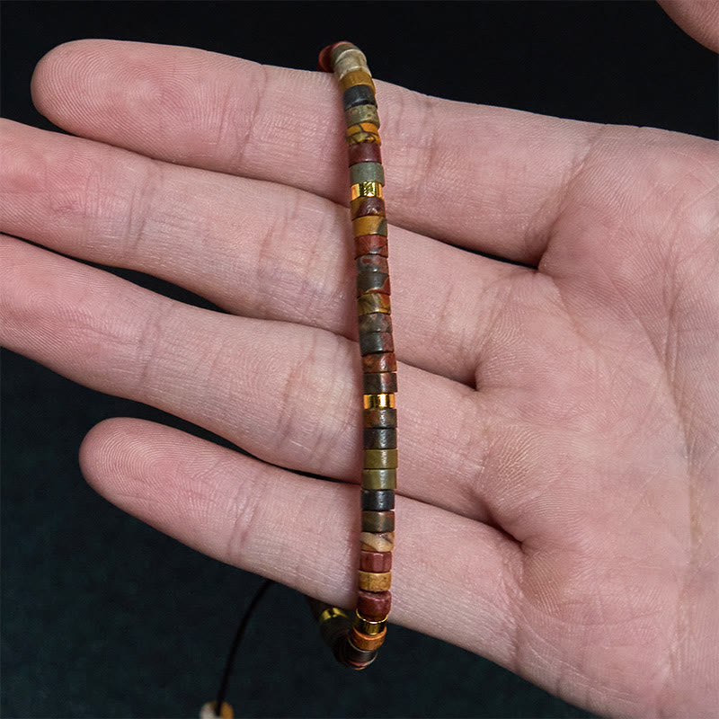 KarmaRipple's Rhodonite Balancing Relationships Spacer Bead Bracelet p4