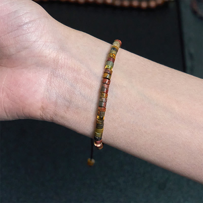 KarmaRipple's Rhodonite Balancing Relationships Spacer Bead Bracelet p5