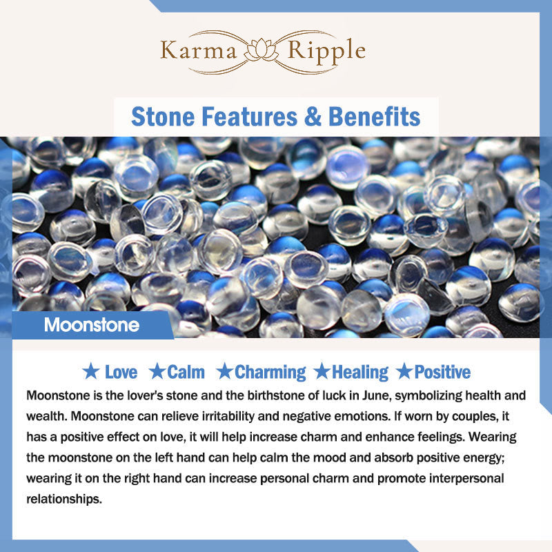 KarmaRipple's Authentic Moonstone Wealth Positive Bracelet p8