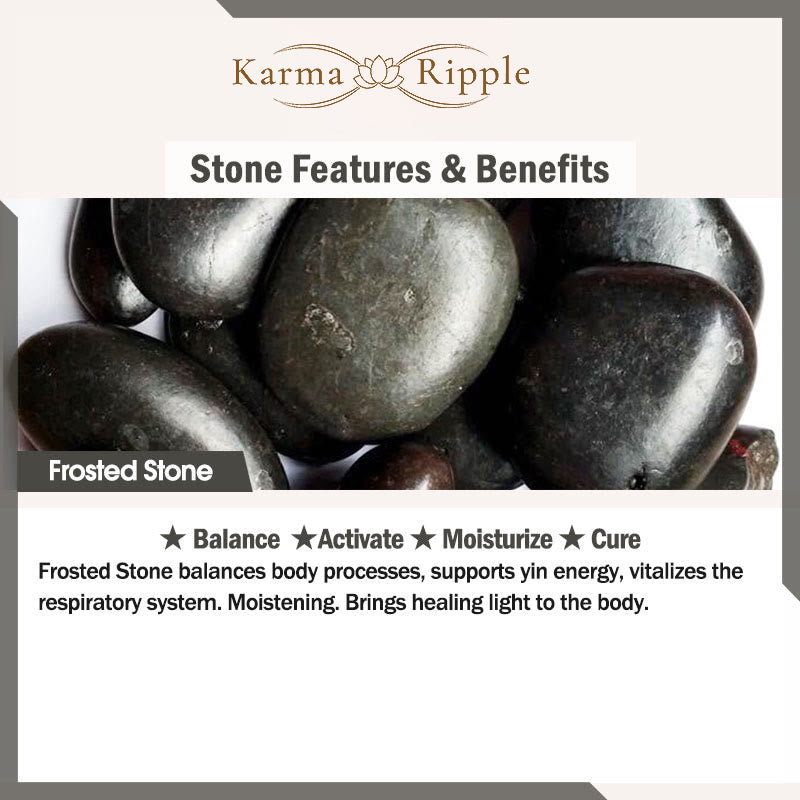 KarmaRipple's Lava Rock Frosted Stone Balancing Leather Magnetic Buckle Bracelet p9