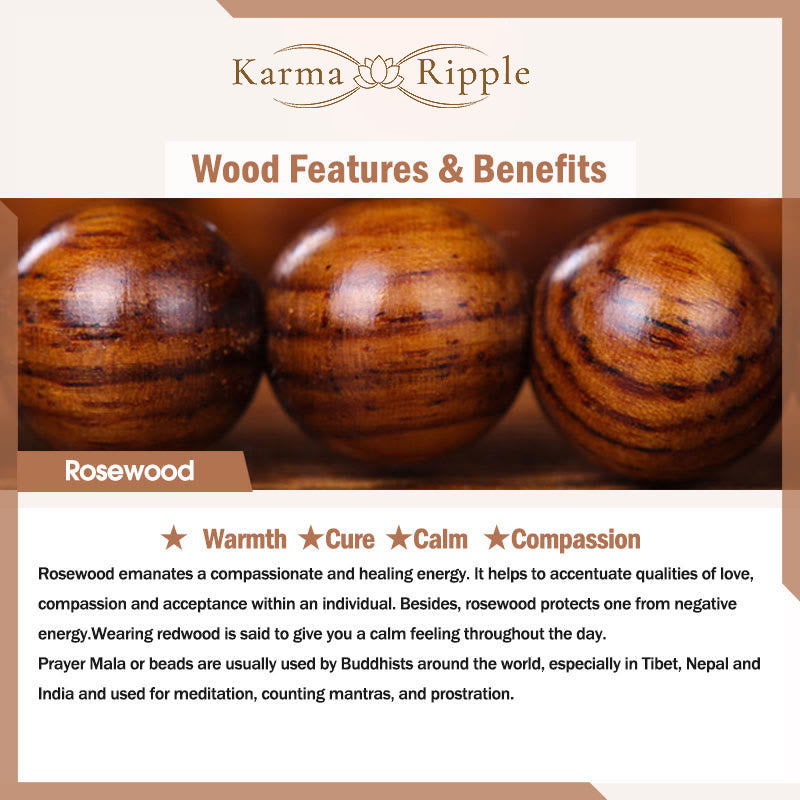 KarmaRipple's Tibetan Rosewood Engraving PiXiu Warmth Bracelet p6