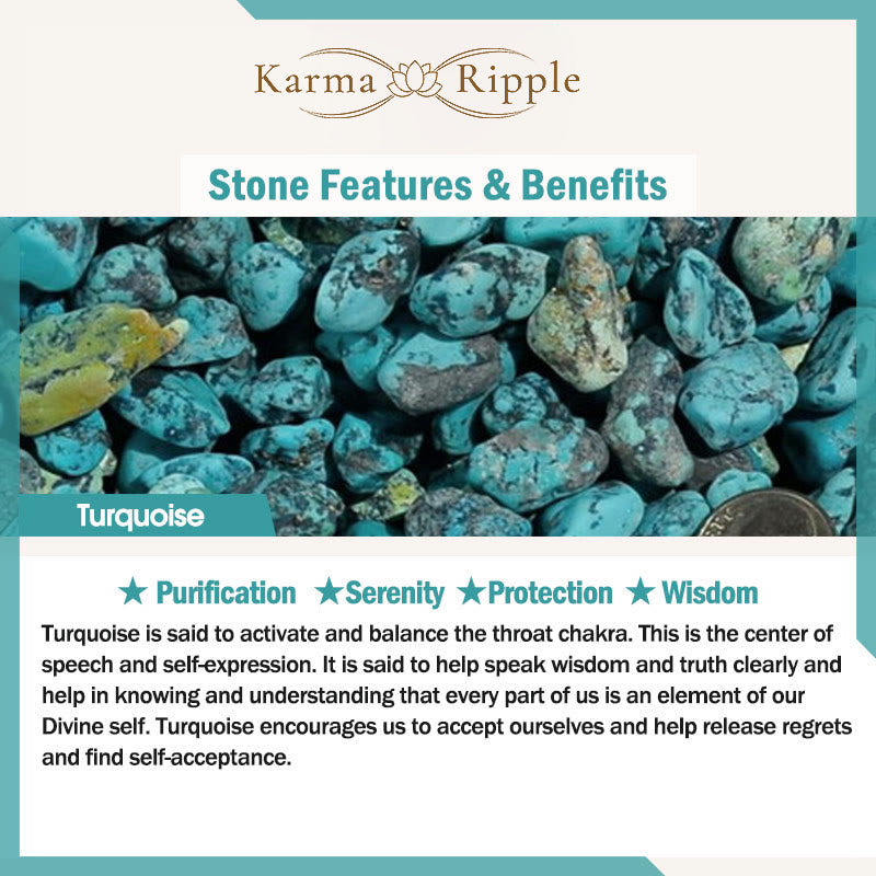 KarmaRipple's Authentic Stone Sea Turtle Turquoise Blessing Bracelet p10