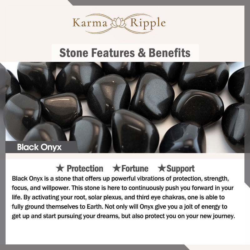 KarmaRipple's Tiger Eye Lazurite Hematite Picture Jasper Black Onyx Strength Multi-layer Leather Bracelet p15