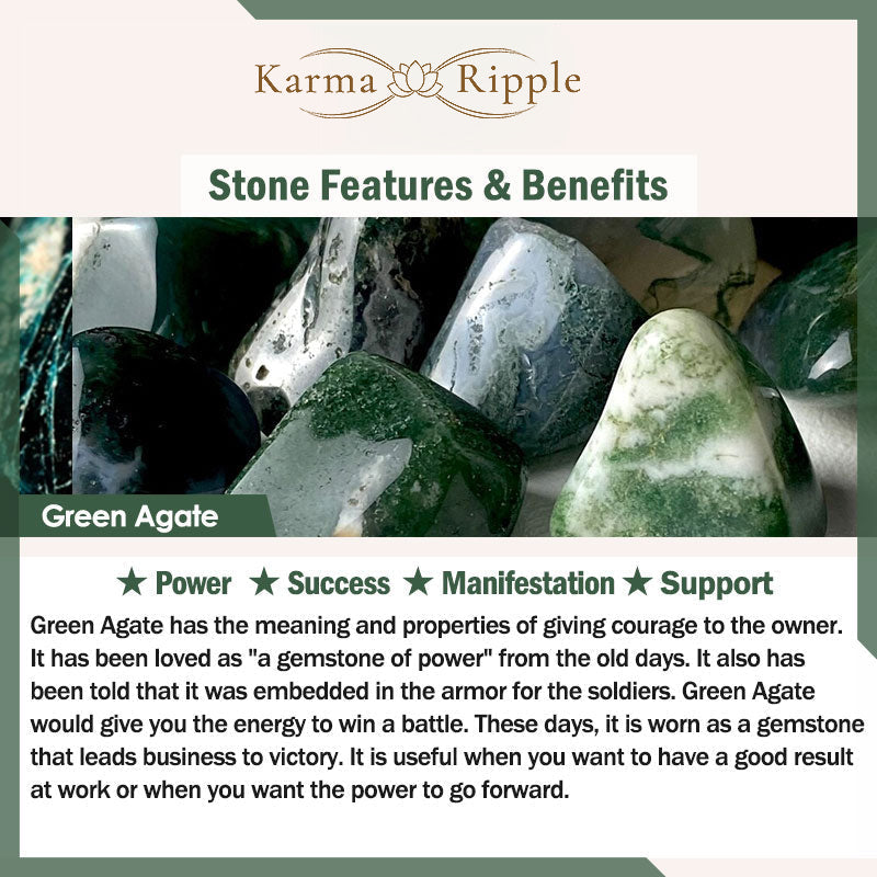 KarmaRipple's Authentic Green Agate Butterfly Support Bracelet p7