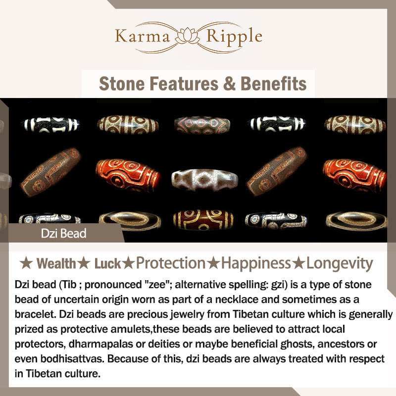 KarmaRipple's Bodhi Seed Three-eyed Dzi Bead Buddha Hand Talisman Wealth Bracelet p29