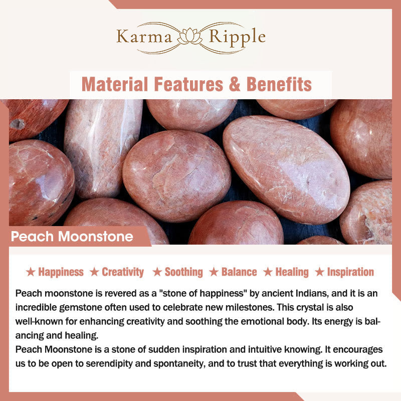 KarmaRipple's KarmaRipple Peach Moonstone Balancing Bracelet p8