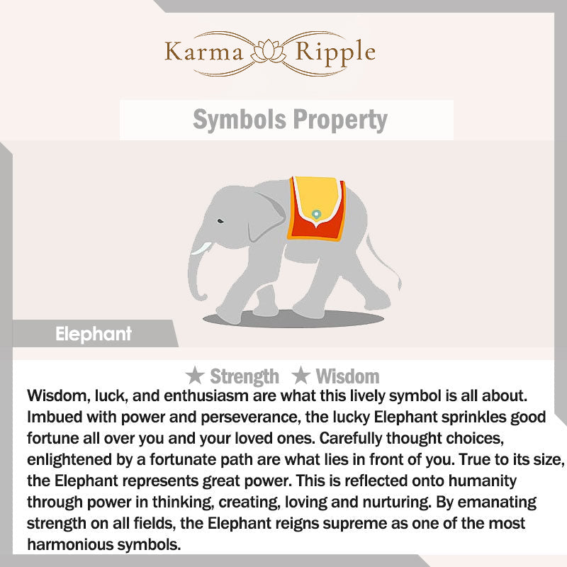 KarmaRipple's Elephant Titanium Steel Fortune Pendant Chain Necklace p12