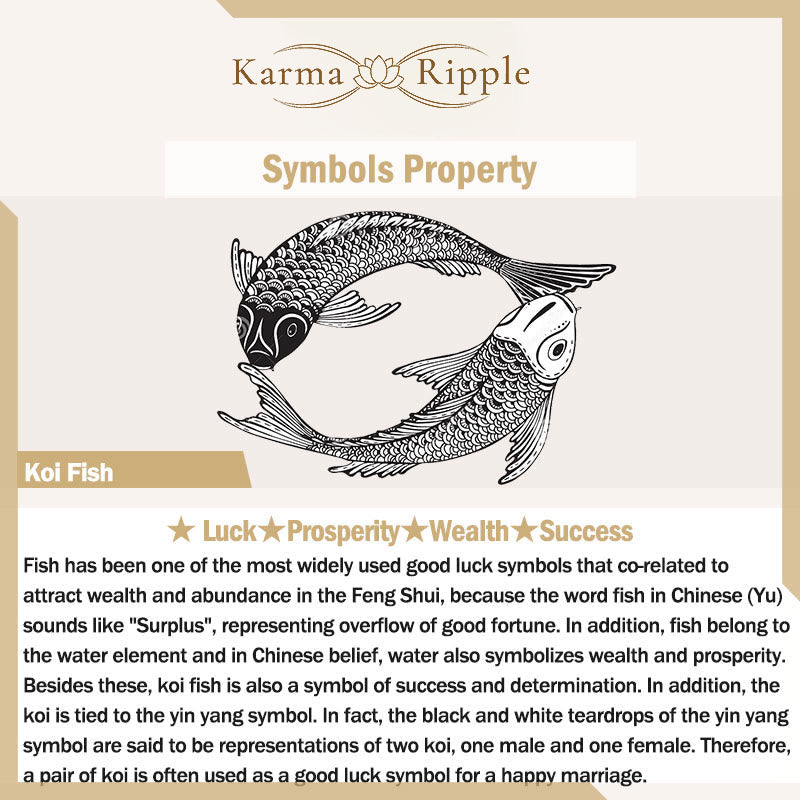 KarmaRipple's Ivory Jade Double Koi Fish Peace Buckle Attract Fortune Fortune Talisman Bracelet p11