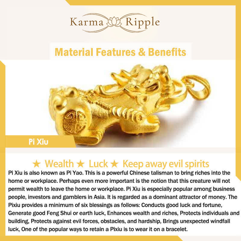 KarmaRipple's Electroplating Golden Double Pixiu Wealth Bracelet p8