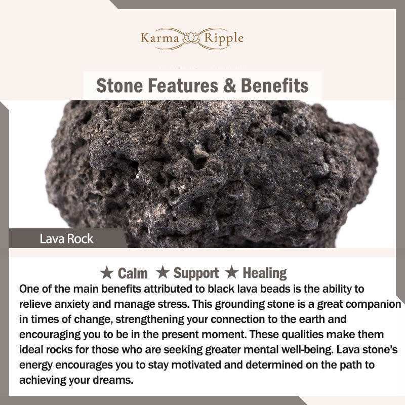 KarmaRipple's Lava Rock Frosted Stone Balancing Leather Magnetic Buckle Bracelet p8