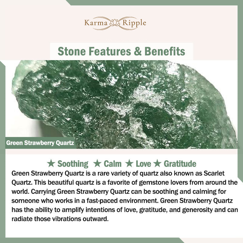 KarmaRipple's Authentic Strawberry Quartz Pearl Shell Positive Bracelet p17