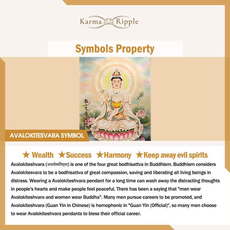 KarmaRipple's Avalokitesvara Buddha Liuli Balance Pendant p10